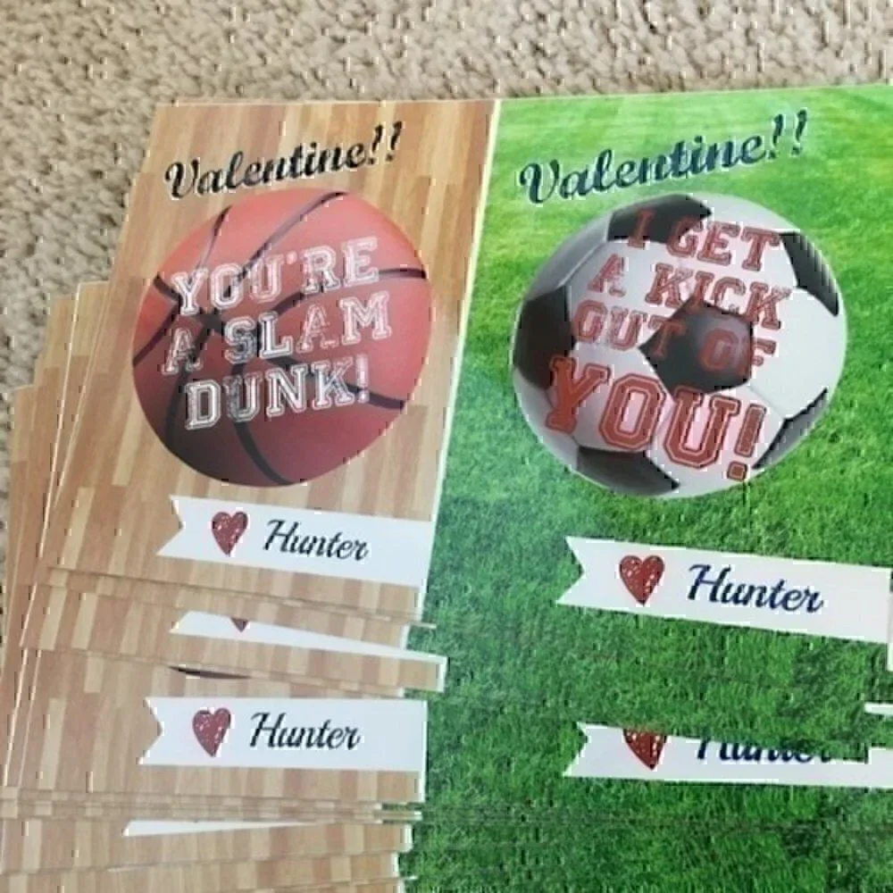 Personalized Hunter Sports Valentines